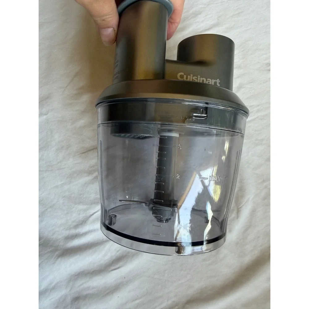 Cuisinart HB6092-UL 4-Cup Food Processor Attachment Gunmetal Grey Clear Bowl